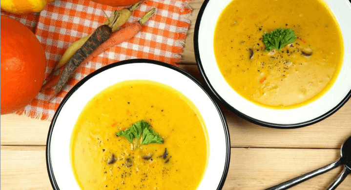 Herbst-Rezepte abnehmen Karotten-Kürbis-Suppe