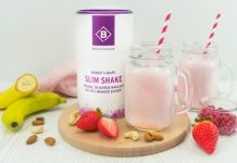 Slim Shake mit Banane und Beeren